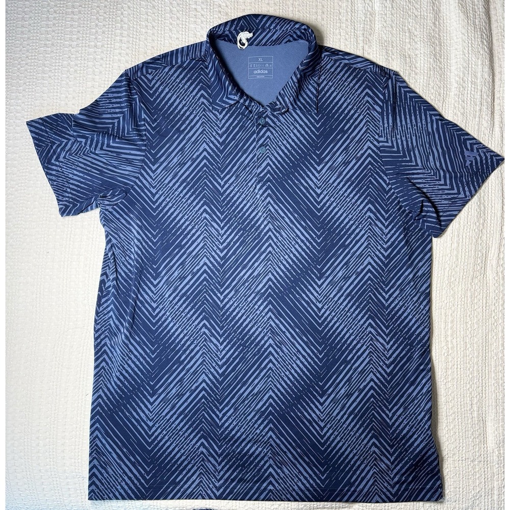 Adidas‎ Men's Allover Print POLO GOLF XL COLLEGIATE NAVY  (B6)